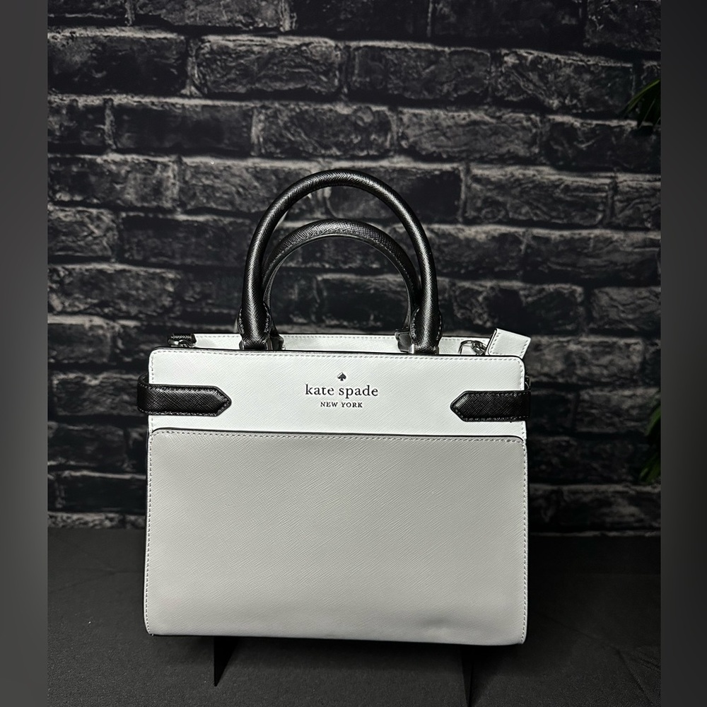 Kate Spade Staci Medium color block grey and white